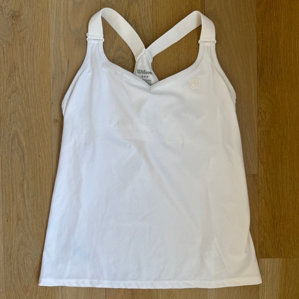 White Wilson Tennis Tank Top